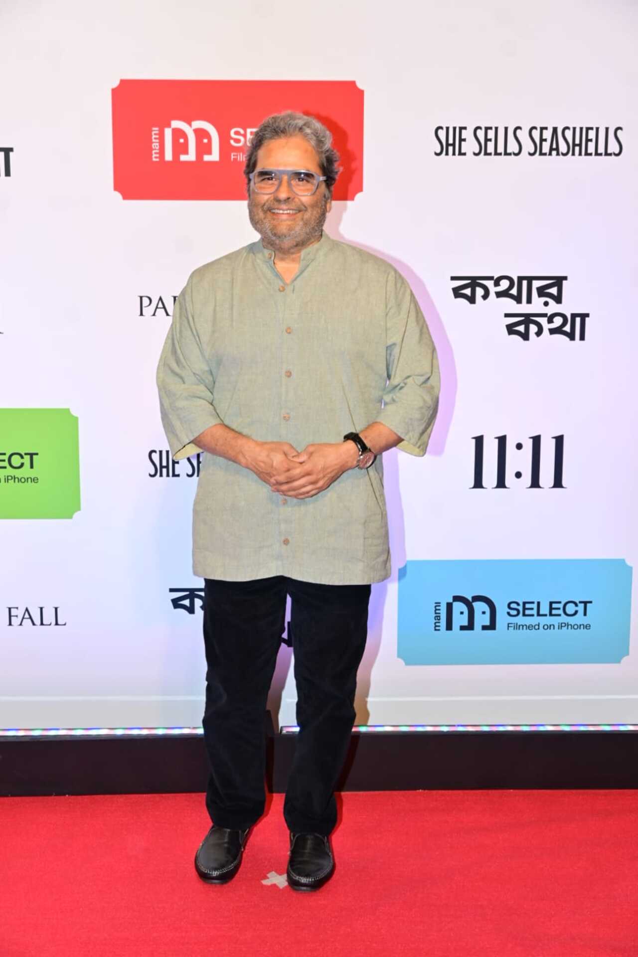 Filmmaker Vishal Bhardwaj was also seen posing for paps at an event.&nbsp;